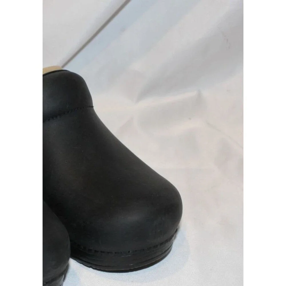 DANSKO Men's Karl Black Leather Professional Slip-on‎ Clogs NIB